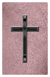 DF35T 510 BK SH OR Black Single Cross Shimmer Orchid Background